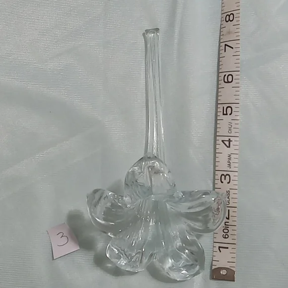 Blown Glass Art Flower Lily bud vase pk#3 - Picture 3 of 7